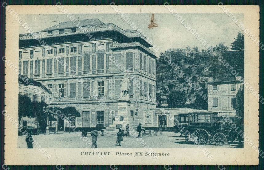 Genova Chiavari Carrozza MACCHIA cartolina QZ6511 – fronte
