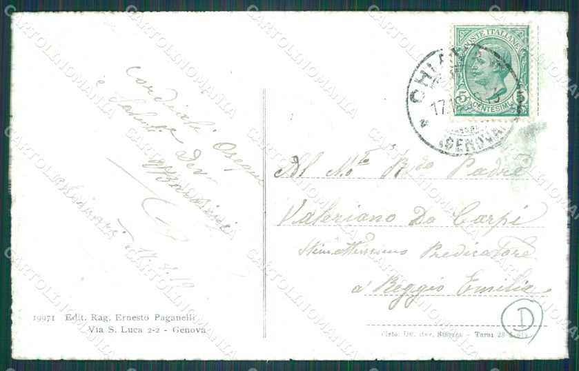 Genova Chiavari cartolina QZ6527 – retro