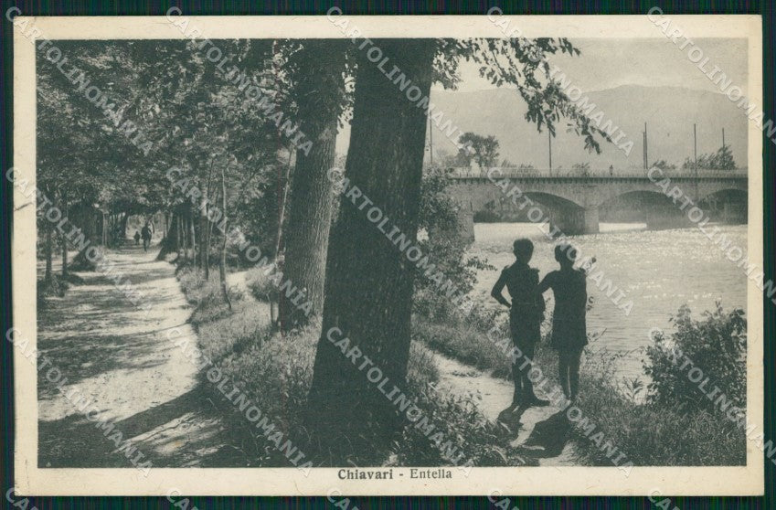 Genova Chiavari Fiume Entella cartolina QZ6528 – fronte