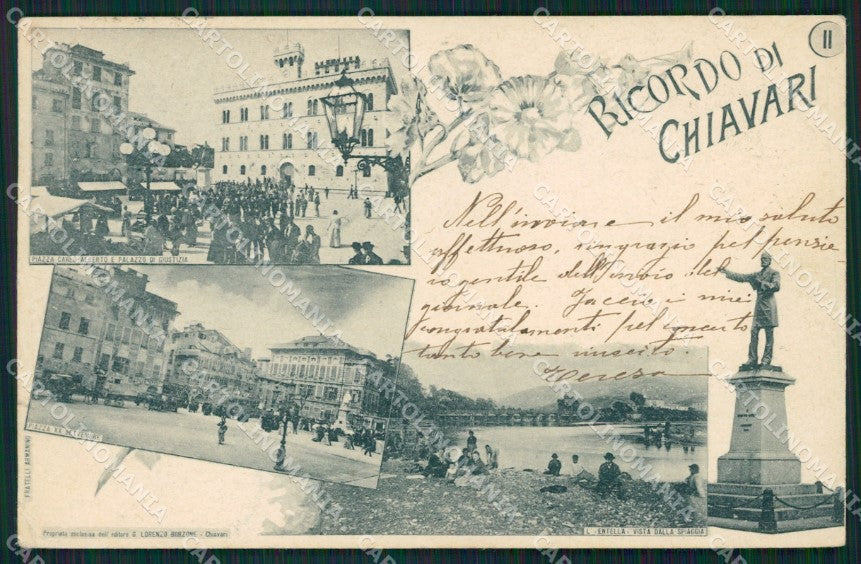 Genova Chiavari Saluti da PIEGHINA cartolina QZ6536 – fronte
