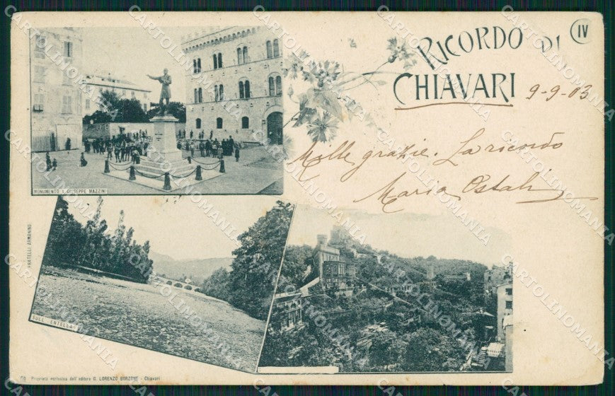 Genova Chiavari Saluti da STRAPPINO cartolina QZ6537 – fronte