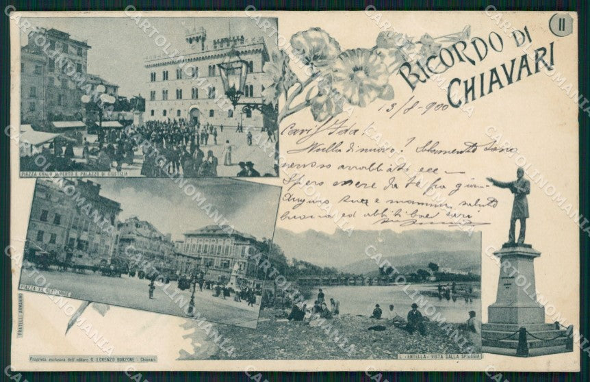 Genova Chiavari PIEGHE STRAPPINO cartolina QZ6552 – fronte