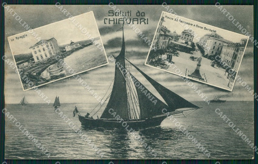 Genova Chiavari Saluti da cartolina QZ6555 – fronte