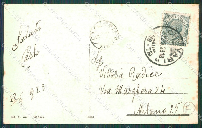 Genova Chiavari Saluti da cartolina QZ6555 – retro
