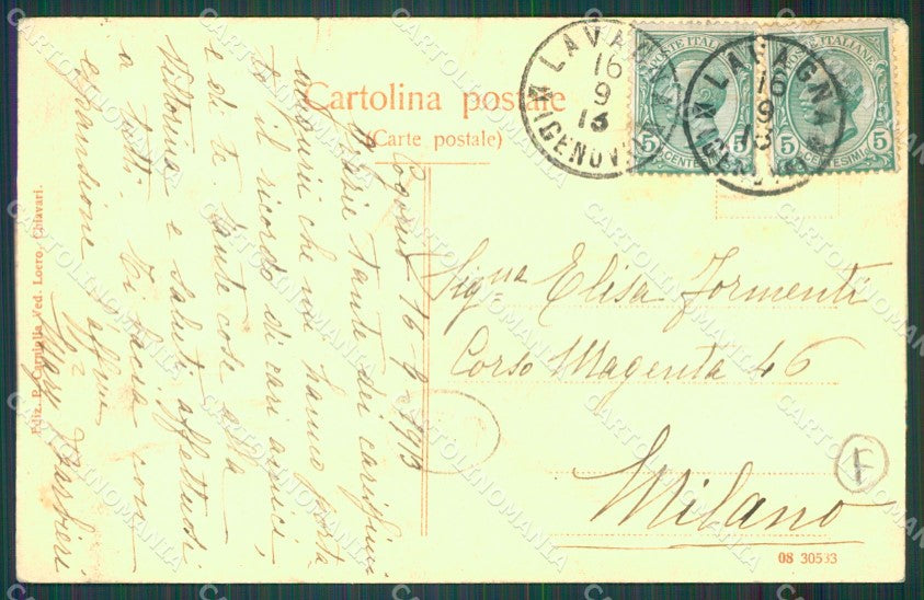 Genova Chiavari Fiume Entella Lavandaie cartolina QZ6560 – retro