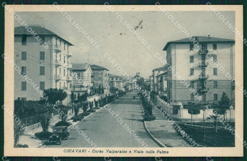Genova Chiavari Auto cartolina QZ6561 – fronte
