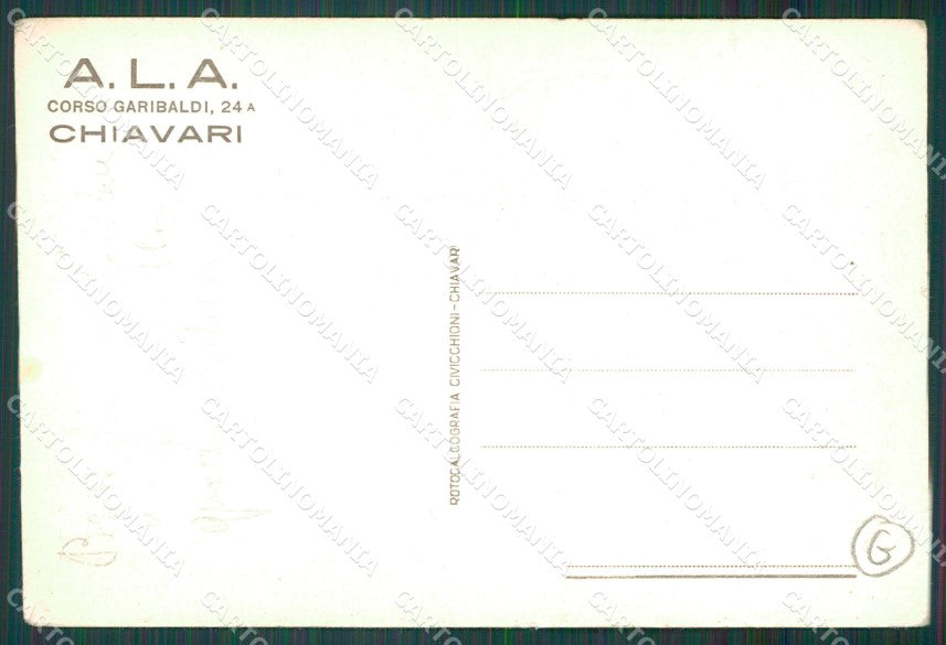 Genova Chiavari Pubblicitaria cartolina QZ6571 – retro