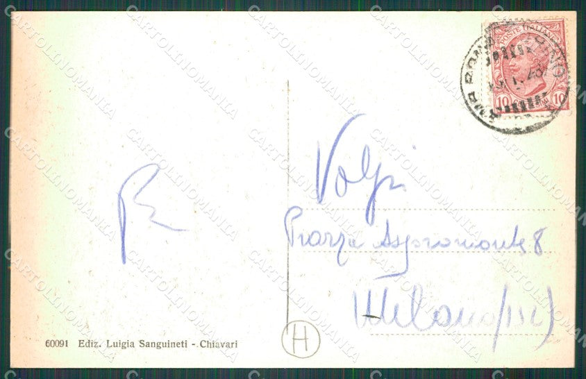 Genova Chiavari Carrozze PIEGHINA cartolina QZ6573 – retro