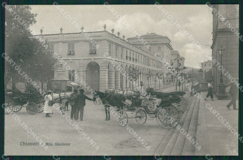 Genova Chiavari Stazione Carrozze cartolina QZ6574 – fronte