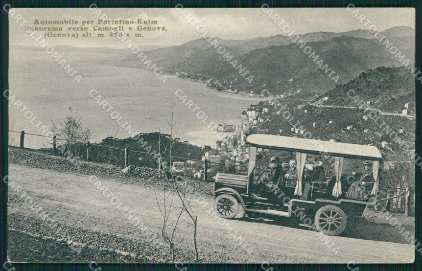 Genova Portofino Automobile Portofino Kulm cartolina QZ6620 – fronte