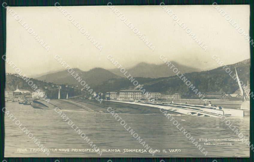 Genova Riva Trigoso Nave Principessa Iolanda Varo Foto cartolina QZ6631 – fronte