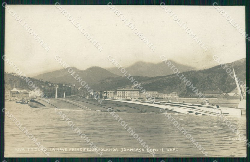 Genova Riva Trigoso Nave Principessa Iolanda Varo Foto cartolina QZ6632 – fronte