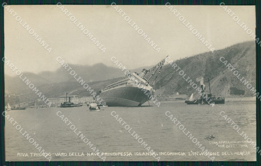 Genova Riva Trigoso Nave Principessa Iolanda Varo Foto cartolina QZ6634 – fronte