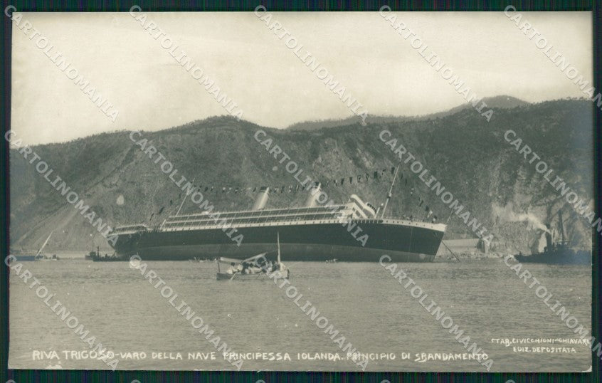 Genova Riva Trigoso Nave Principessa Iolanda Varo Foto cartolina QZ6640 – fronte