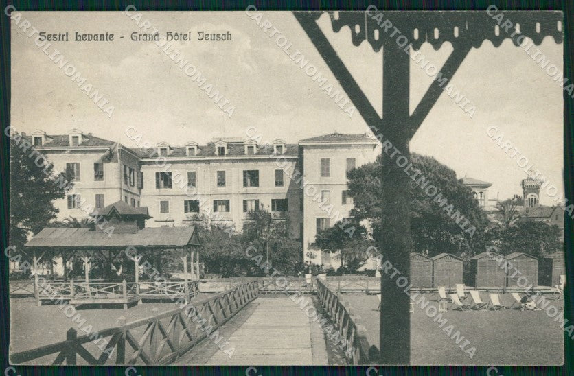 Genova Sestri Levante Hotel Jensch cartolina QZ6646 – fronte
