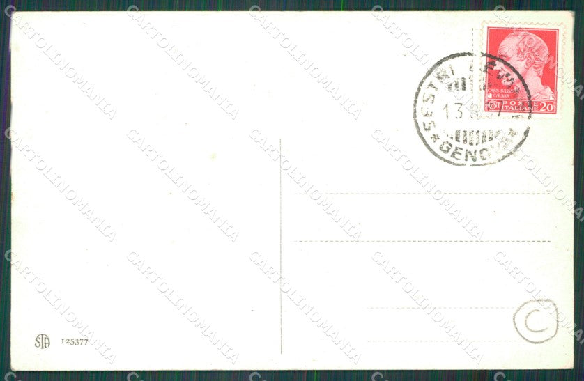 Genova Sestri Levante Hotel Jensch cartolina QZ6646 – retro