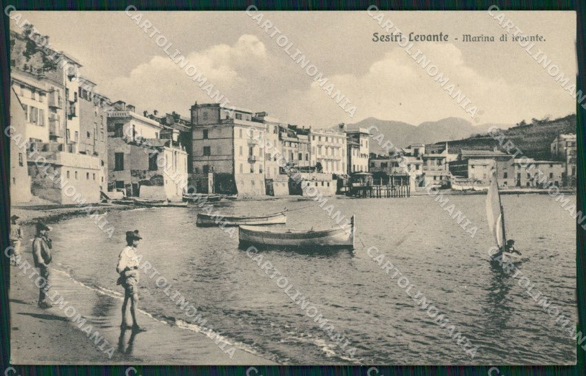 Genova Sestri Levante Barche cartolina QZ6647 – fronte