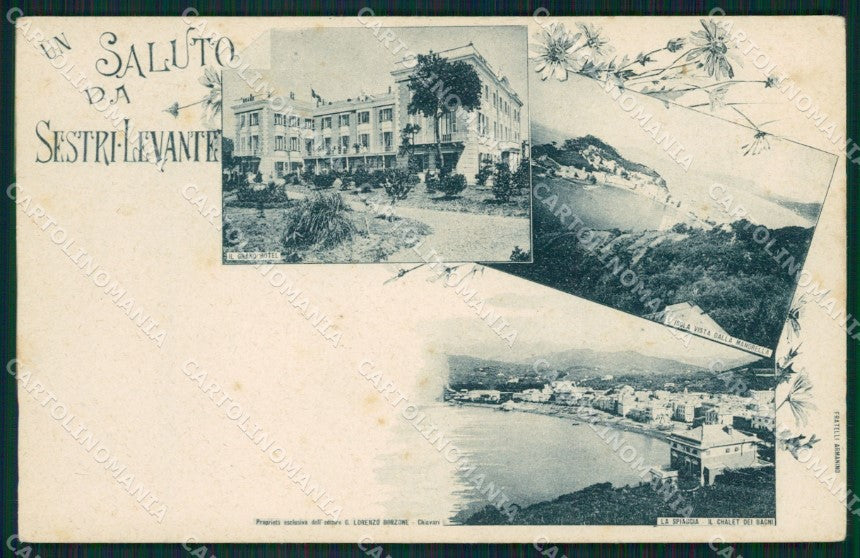 Genova Sestri Levante Saluti da cartolina QZ6663 – fronte