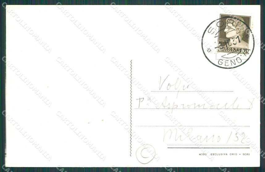 Genova Sori cartolina QZ6667 – retro