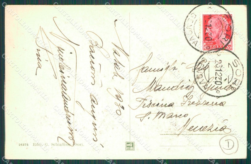 Genova Sori Asilo Infantile cartolina QZ6671 – retro