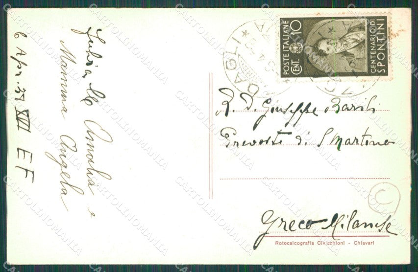 Genova Zoagli Villa Ganevaro cartolina QZ6673 – retro