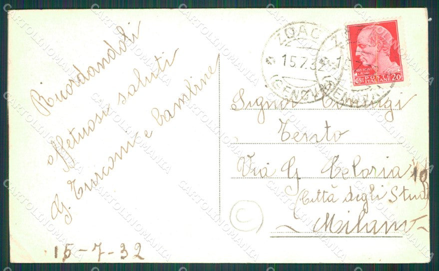 Genova Zoagli PIEGHINE cartolina QZ6674 – retro