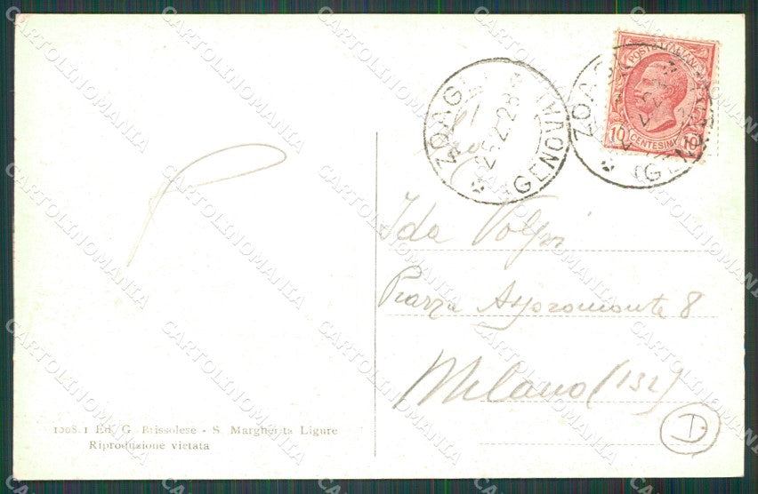 Genova Zoagli cartolina QZ6678 – retro