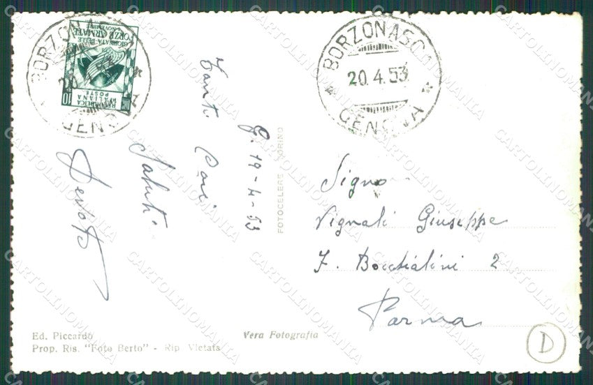 Genova Borzonasca Foto cartolina QZ6680 – retro
