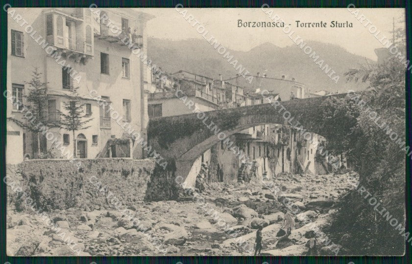 Genova Borzonasca Fiume Sturla cartolina QZ6683 – fronte