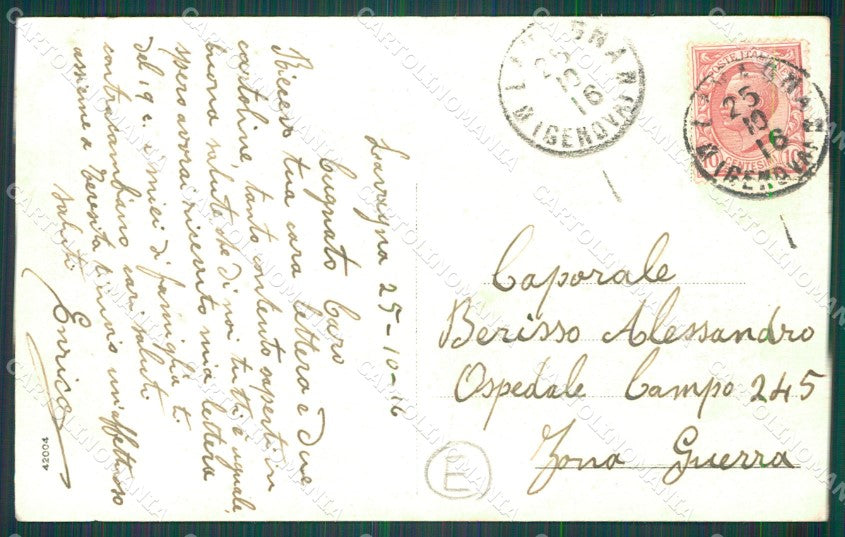 Genova Borzonasca Fiume Sturla cartolina QZ6683 – retro