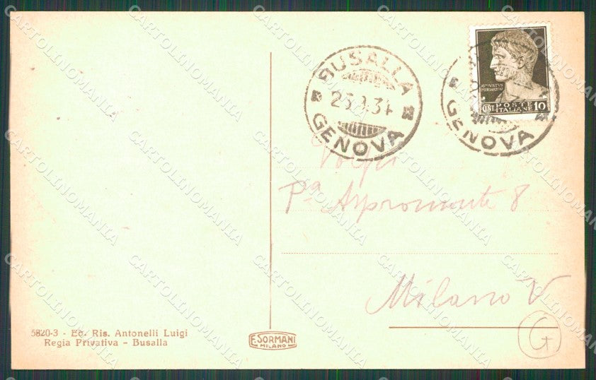 Genova Busalla cartolina QZ6704 – retro