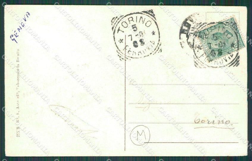 Genova Busalla Stazione Carrozze cartolina QZ6710 – retro