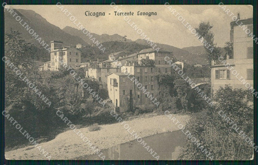 Genova Cicagna Fiume Lavagna cartolina QZ6723 – fronte