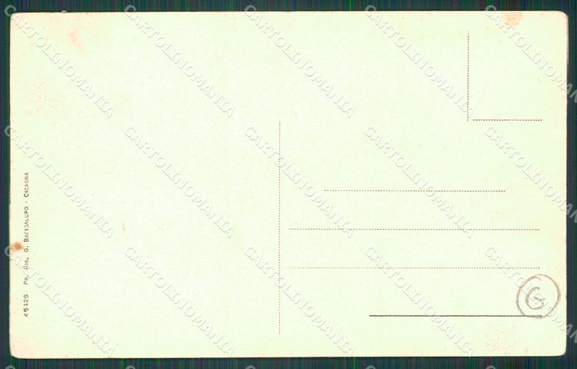 Genova Cicagna Carrozza ABRASA PIEGA cartolina QZ6727 – retro