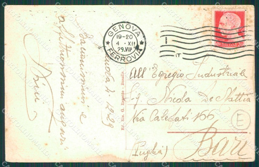 Genova Mignanego Piano dei Giovi PIEGHINA cartolina QZ6754 – retro