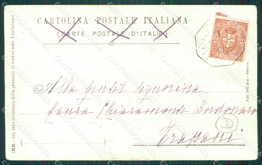 Genova Montebruno PIEGA cartolina QZ6761 – retro