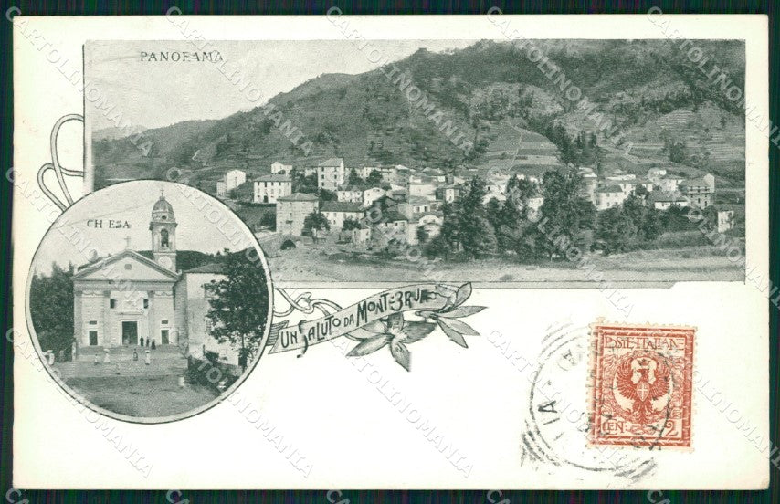 Genova Montebruno Saluti da cartolina QZ6763 – fronte