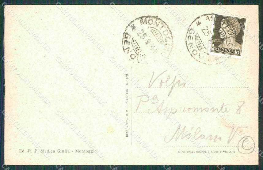 Genova Montoggio cartolina QZ6764 – retro