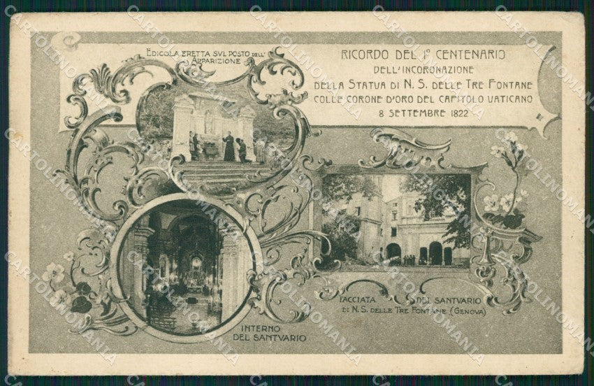 Genova Montoggio Tre Fontane Santuario cartolina QZ6768 – fronte
