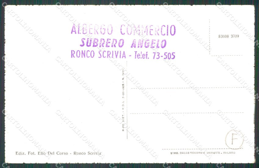 Genova Ronco Scrivia Foto cartolina QZ6785 – retro