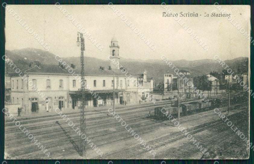 Genova Ronco Scrivia Stazione Treno ABRASA cartolina QZ6786 – fronte