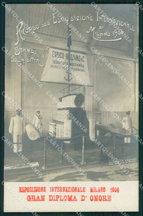 Genova Ronco Scrivia Esposizione Milano 1906 NPG Foto cartolina QZ6787 – fronte