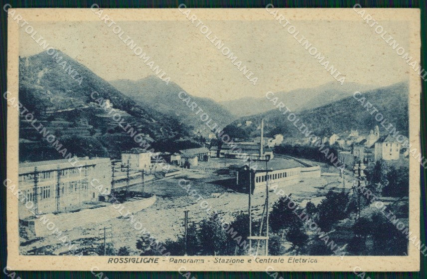 Genova Rossiglione Stazione Centrale Elettrica cartolina QZ6788 – fronte