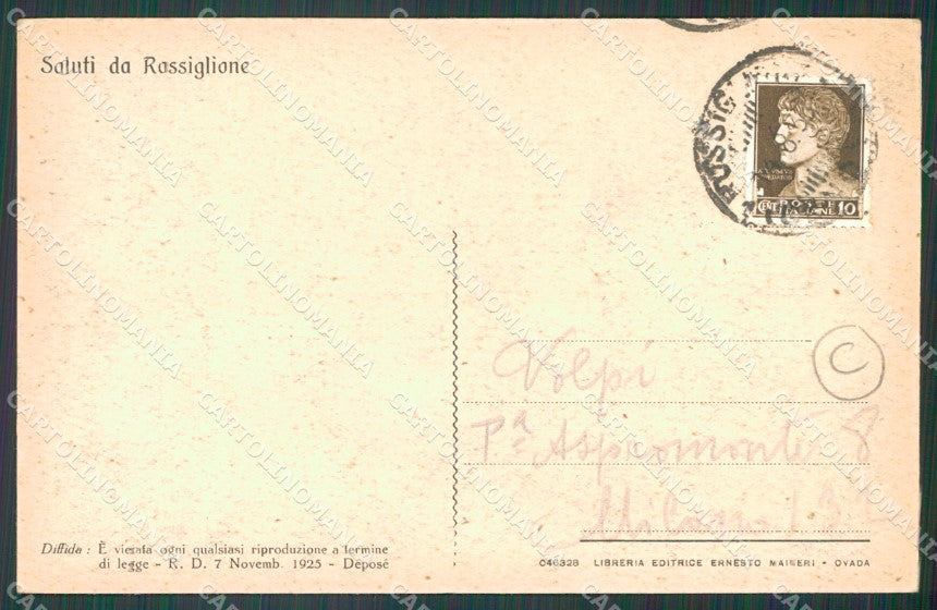 Genova Rossiglione Stazione Centrale Elettrica cartolina QZ6788 – retro