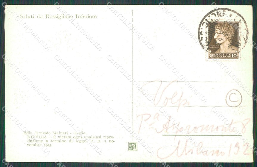 Genova Rossiglione cartolina QZ6790 – retro