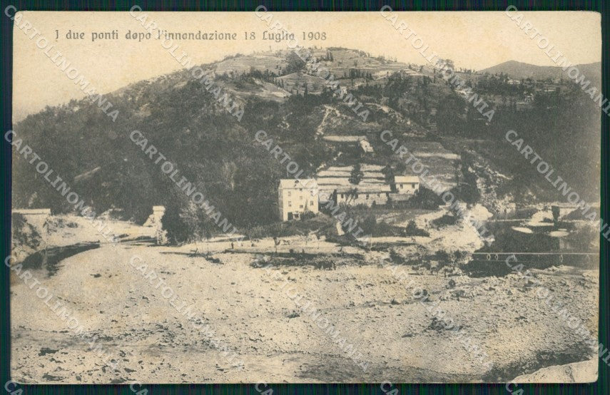 Genova Rovegno Alluvione cartolina QZ6795 – fronte