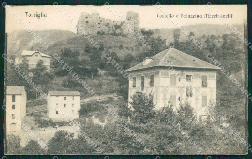 Genova Torriglia Castello ANGOLINO SCOLLATO cartolina QZ6816 – fronte