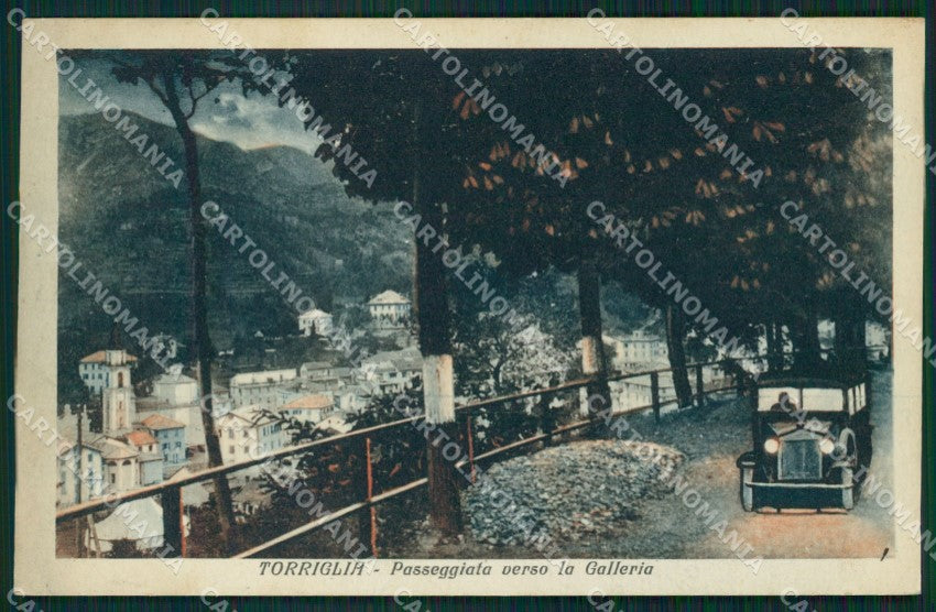 Genova Torriglia Chiaro di Luna Auto cartolina QZ6822 – fronte