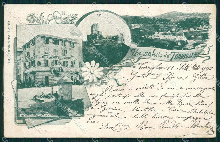 Genova Torriglia Saluti da PIEGA cartolina QZ6823 – fronte