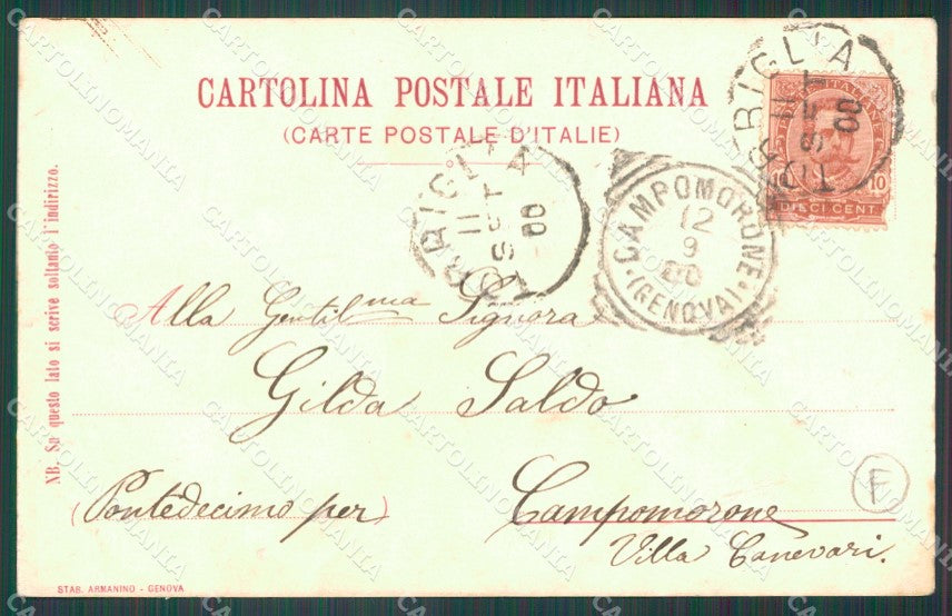 Genova Torriglia Saluti da PIEGA cartolina QZ6823 – retro